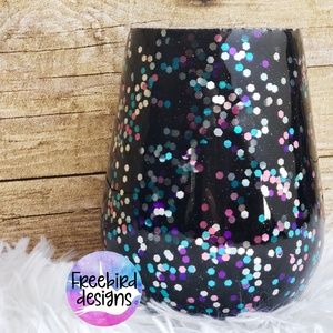Black Glitter Tumbler